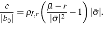 \begin{displaymath}
\frac{c}{\vert b_0\vert}
=
\rho_{I,r} \left( \frac{\bar{\mu}-r}{\vert\bar{\sigma}\vert^2}-1 \right) \vert\bar{\sigma}\vert.\end{displaymath}