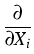 $\displaystyle {\frac{{\partial}}{{\partial X_{i}}%
}}$