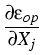 $\displaystyle {\frac{{\partial\varepsilon_{op}%
}}{{\partial X_{j}}}}$
