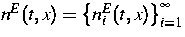 $
n^E(t,x)=\left\{n^E_i(t,x)\right\}_{i=1}^{\infty}$