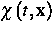 $ \chi \left( t,\mathbf{x}\right) $