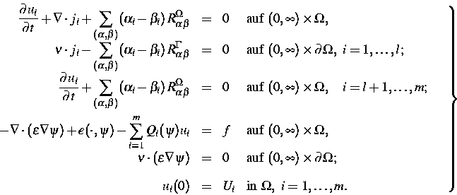 \begin{displaymath}
\left.
\begin{array}
{rcll}
\displaystyle\frac{\partial u_i}...
...ystyle \text{in } \Omega,~ i=1,\dots,m.\end{array}\quad\right\}\end{displaymath}