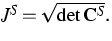 $J^{S}=\sqrt{\det {\bf
C}^{S}}.$