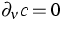 $\partial_\nu c = 0$