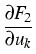 $\displaystyle {\frac{{\partial F_2}}{{\partial u_k}}}$