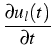 $\displaystyle {\frac{{\partial u_l(t)}}{{\partial t}}}$