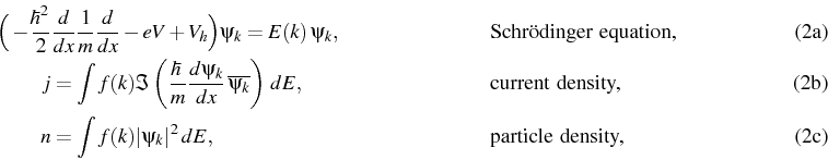 \begin{subequations}
\begin{xalignat}{2}
\Big(-\frac{\hbar^2}{2}&\frac{d}{dx}\fr...
...\psi_k\vert^2 dE, && \text{particle density,}
\end{xalignat}\end{subequations}