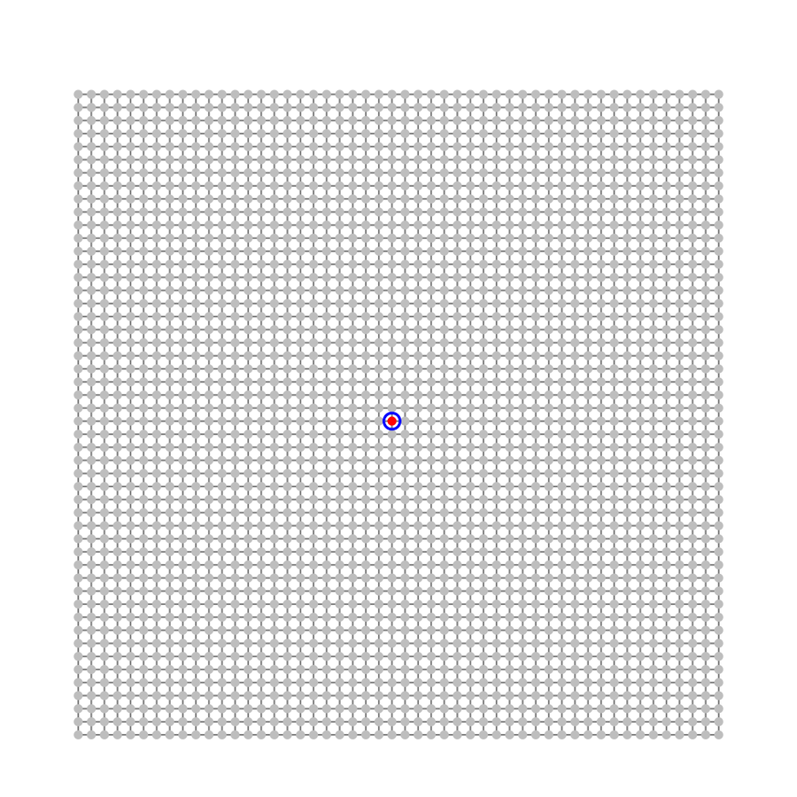 Simulation of the contact process in two dimensions.