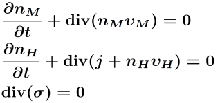 Conservation equation