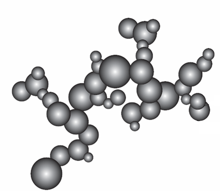 Aggregate with many spherical sub-units