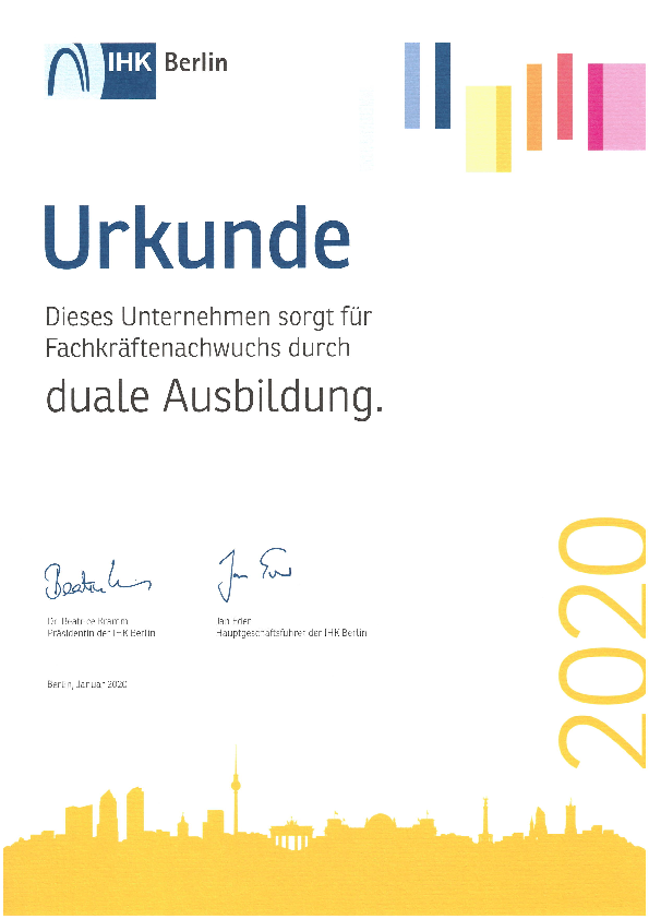 Ausbildungsurkunde
