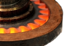 Induction heat treatment for a gear